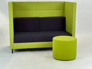 Sæt af sofa og puf (Lime)