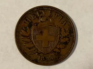 2 Rappen Switzerland 1893