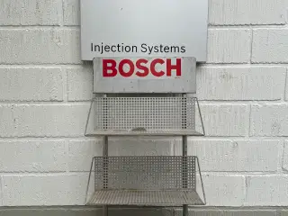 Vintage Bosch skilt og reolvogn.