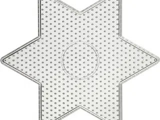 Klar Perleplade - Stor Stjerne 15x15 cm