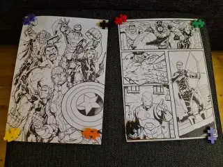 NYE Avengers tegninger
