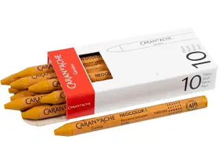 CARAN D’ACHE Neocolor I, L: 10 cm, tykkelse 8,5 mm, ochre (035), 10stk./ 1 pk.