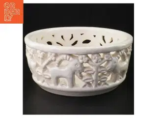 Hjorth skål med bukke (str. 20 x 9 cm)