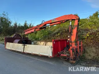 Flad ladkasse med kran Fassi F105 23