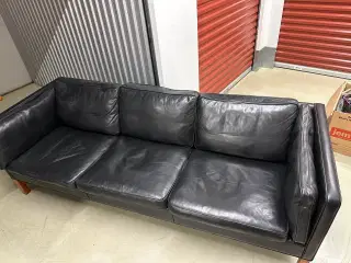 Grandt lædersofa , 220 cm 