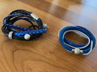 Fede blå armbånd