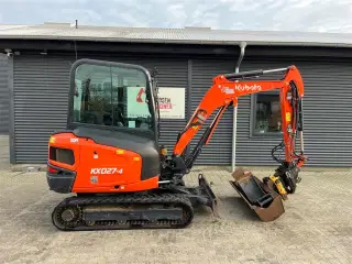 Kubota kx027-4 Aftageligt Engcon rotortilt, Centralsmørring mm.