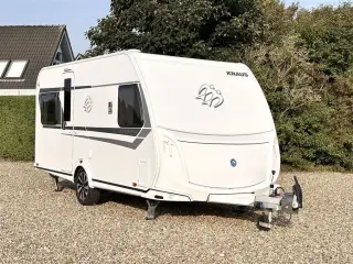 2021 - Knaus Südwind 450 FU "60 Years"   Flot campingvogn med telt og mover
