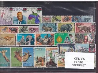 Kenya Samling - 29 Stk. Stemplet