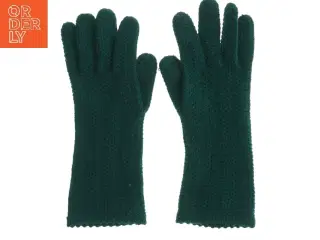 Grønne strikkede handsker (str. Totallængde. 27 cm)