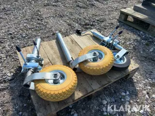 Næsehjul med massive dæk 3 styk