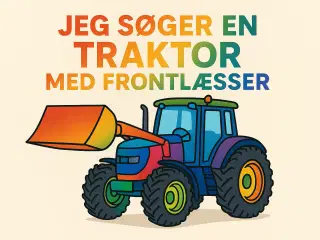 Traktor med frontlæsser købes