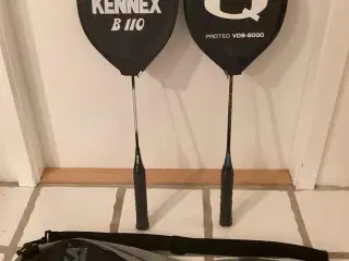 1 fin PRO KENNEX & HIGH Q badmintonketcher m. Task