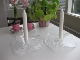 Åkandeformet lysestage,  Pukeberg glas, Sweden