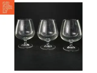 Tre cognacglas (str. 15x10 cm)