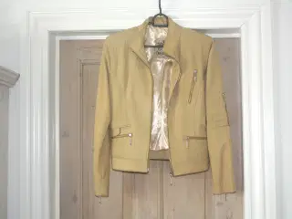 Læderjakke med krokodille mønstre str. S