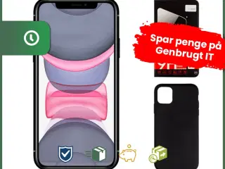 Bundle - Apple iPhone 11 128GB (Sort) - Grade B - mobiltelefon