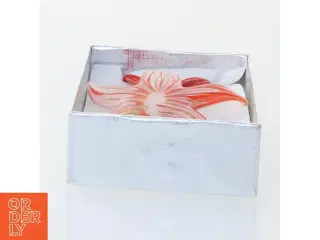 Halskæde med håndlavet italiensk glassmykke (str. Kasse 9 x 6 cm)