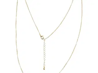 Kæde, L: 80 cm, diam. 1 mm, forgyldt, 1 stk.