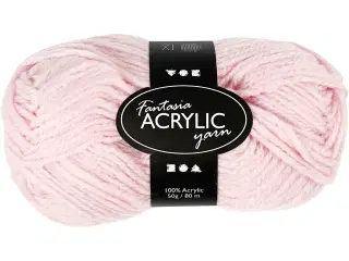 Fantasia Polyacrylgarn, L: 80 M, lyserød, 50g/ 1 ngl.