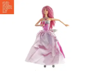 Pink dukke i kjole fra Barbie (str. 30 cm)