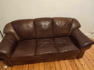 Lædersofa 3 personer 