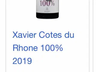 1-5 Fl Xavier Cotes du Rohne 100% 2019
