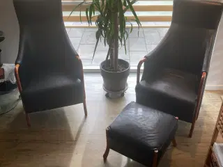 Lænestole i læder fra Stouby 
