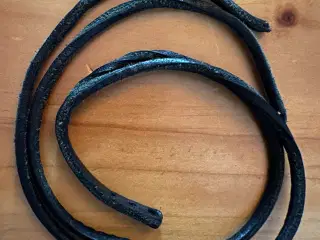 Troldekugler armbånd i sort læder