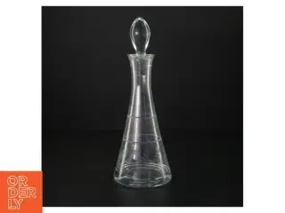 Glas karaffel med prop (str. H. 27 cm. ø. 9,5 cm)