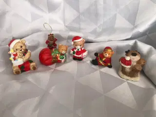5 keramik/polyresin jule figurer