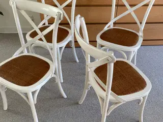 4 stk. rattan bistro spisestuestol