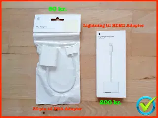 Apple VGA og HDMI adapter