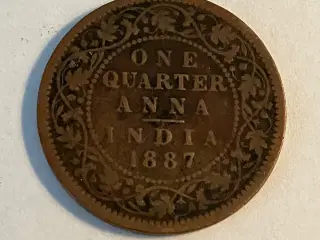 One Quarter Anna India 1887