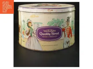 Vintage Quality Street dåse (str. Ø 23x15 cm)