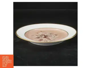 Dekorativ tallerken med hundemotiv fra Royal Copenhagen (str. Ø 17,5 cm)