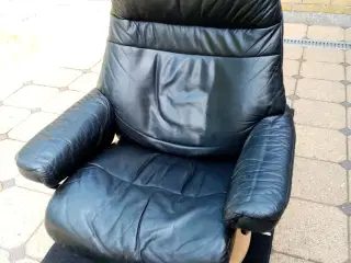 STREESLEES STOL SORT LÆDER