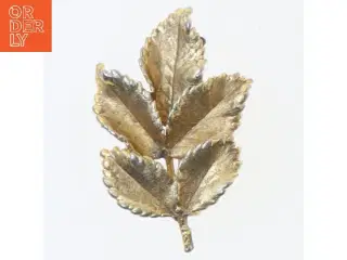 Guld blad broche (str. 4,5 cm)