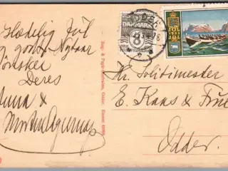 Julemærke 1923 på Postkort