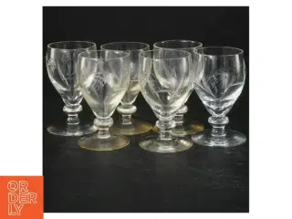 Holmegaard Bygholm portvinsglas (str. 6 styk. ø. 4,5 cm. længde. 8 cm)