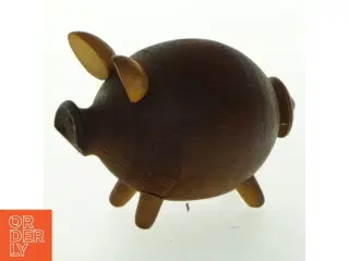 Teak træ gris Saltbøsse dabsk design fra 1960&#39;erne (str. 7 cm)