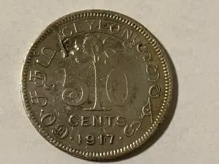 50 Cents Ceylon 1917