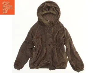 Brun fleecejakke med hætte fra Pomp de Lux (str. 140)