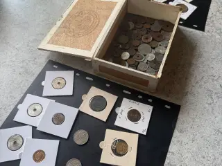 Lot gamle mønter uden kasse