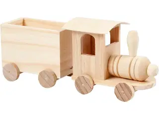 Tog med vogn, H: 9,5 cm, L: 21,5 cm, B: 6,5 cm, 1 stk.