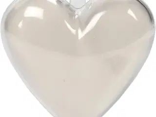 Deko-hjerte, H: 6,5 cm, transparent, 10stk./ 1 pk.