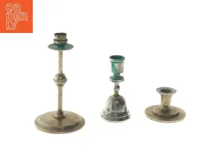 Sæt af lysestager (str. 17 & 12 & 5,5 cm)