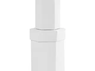 Sekskantede æsker, H: 7+9 cm, str. 4,5+6 cm, hvid, 2stk./ 1 sæt