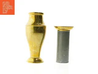 Vintage blomster vase med indsats til vand (str. 25 cm)