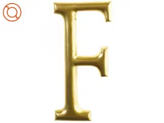 F guld 3D skilte bogstav med Ophæng til dekoration (str. 30 x 14 x 2 cm)
